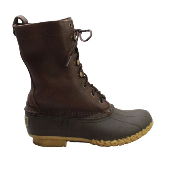 L.L. Bean Shoes - LL Bean Unlined Brown Leather Maine Hunting Shoes Duck Boots Size 8 M